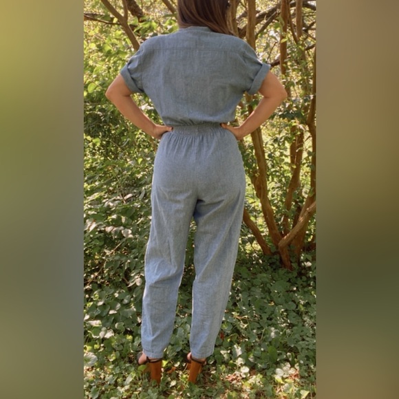 Vintage blue chambray jumpsuit - Picture 8 of 11